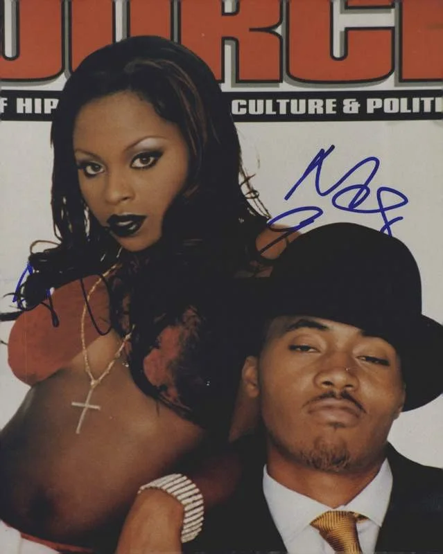 Nas & Foxy Brown — Nas Foxy-Brown authentic signed rap 8x10 photo W/Certificate Autographed (A0978)