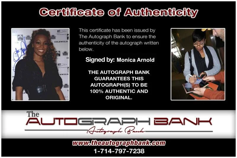 Monica Arnold — Monica Arnold authentic signed rap 8x10 photo W/Certificate Autographed (A0952), image 2