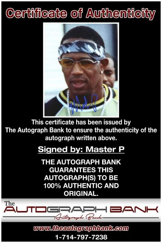 Master P — Master P authentic signed rap 8x10 photo W/Certificate Autographed (A00725), image 2