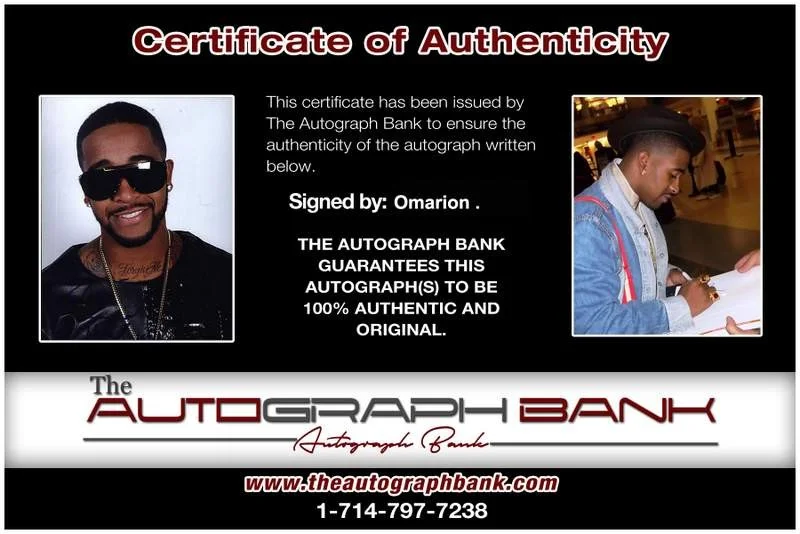 Omarion — B2K Omarion authentic signed rap 8x10 photo W/Certificate Autographed (A0999), image 2
