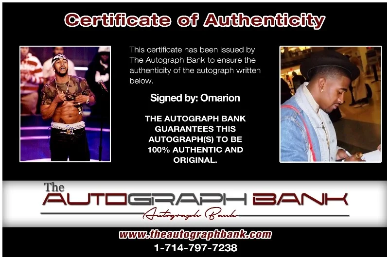 Omarion — Omarion authentic signed RAPPER 8x10 photo W/ Certificate Autographed (27-d), image 2