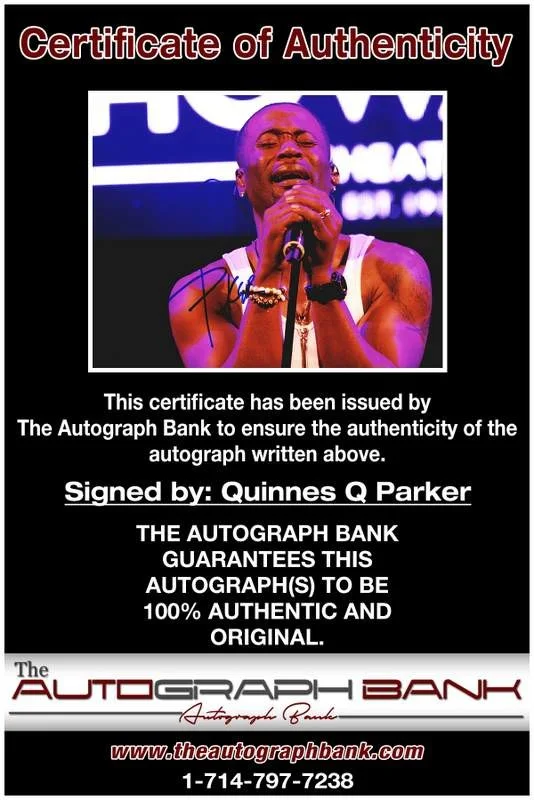 Quinnes Parker — 112 Quinnes Q Parker authentic signed rap 8x10 photo W/Cert Autographed A00061, изображение 2