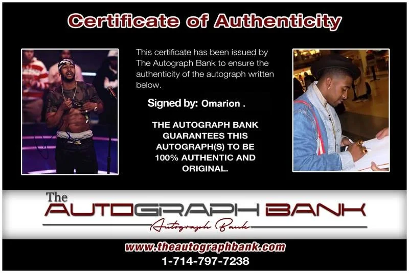 Omarion — B2K Omarion authentic signed rap 8x10 photo W/Certificate Autographed (A0998), image 2