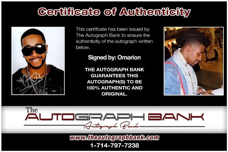 Omarion — Omarion authentic signed RAPPER 8x10 photo W/ Certificate Autographed (26-b), image 2