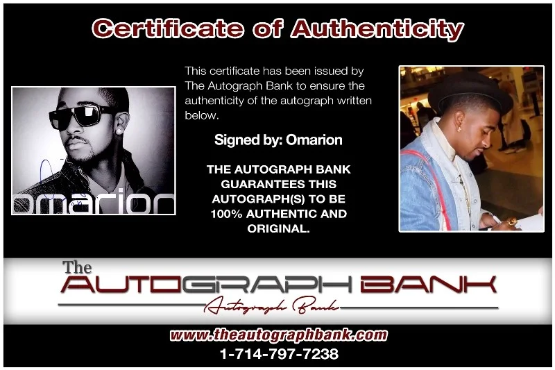 Omarion — Omarion authentic signed RAPPER 8x10 photo W/ Certificate Autographed (26-j), image 2