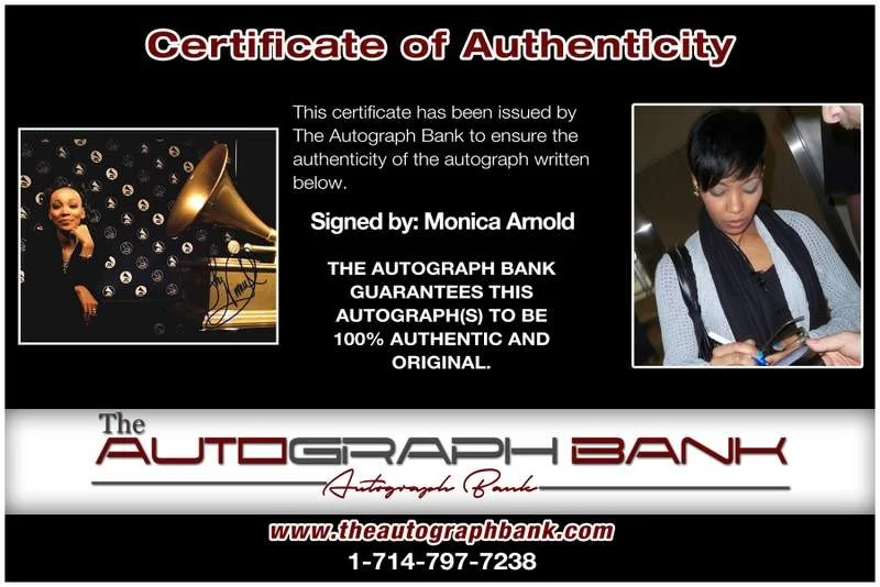 Monica Arnold — Monica Arnold authentic signed rap 8x10 photo W/Certificate Autographed (A00176), image 2