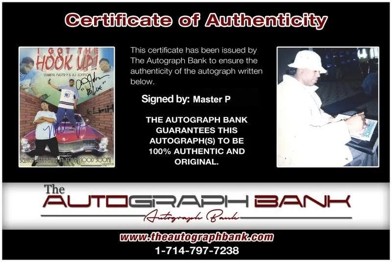 Master P — No Limit Records Master P Signed rap 8x10 magazine page W/Cert Autographed A40, image 2