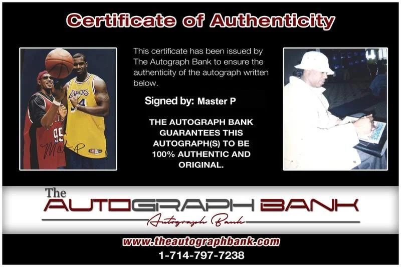Master P — No Limit Records Master P Signed rap 8x10 magazine page W/Cert Autographed A43, image 2