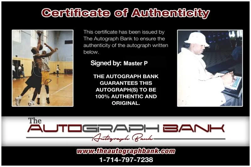 Master P — No Limit Records Master P Signed rap 8x10 magazine page W/Cert Autographed A25, изображение 2