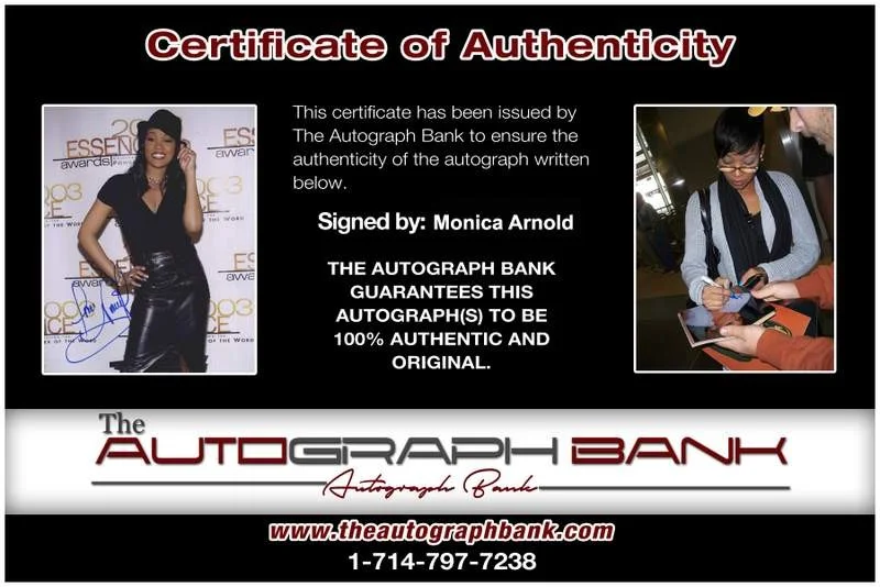 Monica Arnold — Monica Arnold authentic signed rap 8x10 photo W/Certificate Autographed (A0949), image 2