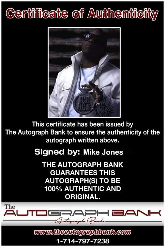Mike Jones — Mike Jones authentic signed rap 8x10 photo W/Certificate Autographed (A0925), изображение 2