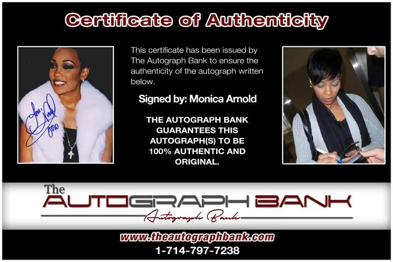 Monica Arnold — Monica Arnold authentic signed rap 8x10 photo W/Certificate Autographed (A00037), изображение 2