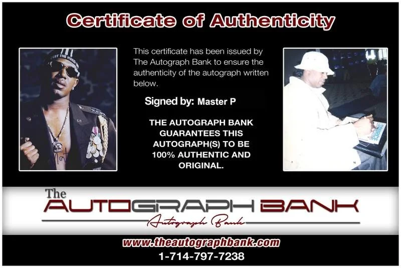 Master P — No Limit Master P authentic signed rap 8x10 photo W/Certificate Autographed 0901, изображение 2