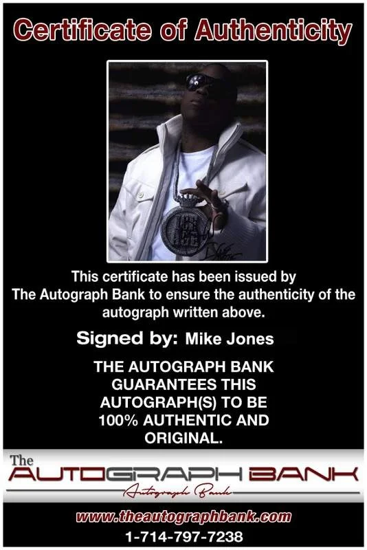 Mike Jones — Mike Jones authentic signed rap 8x10 photo W/Certificate Autographed (A0928), image 2