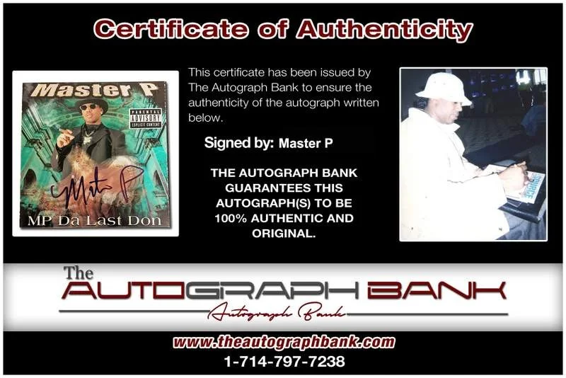 Master P — No Limit Master P authentic signed MP Da Last Don CD booklet W/Cert Autographed, image 2