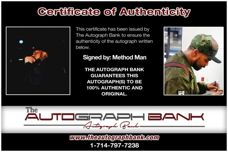 Method Man — Wu Tang Clan Method Man authentic signed rap 8x10 photo |Cert Autographed A00151, image 2
