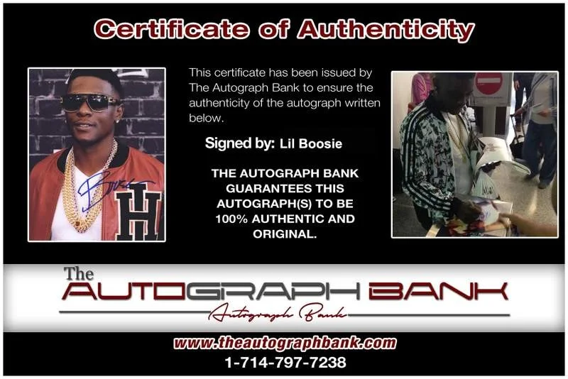 Lil Boosie — Trill ENT Lil Boosie signed rap 8x10 photo W/Certificate Autographed (A0850), изображение 2