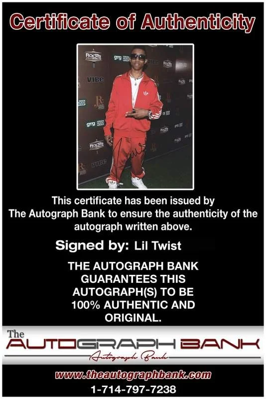 Lil Twist — Lil Twist authentic signed rap 8x10 photo W/Certificate Autographed (A0874), изображение 2
