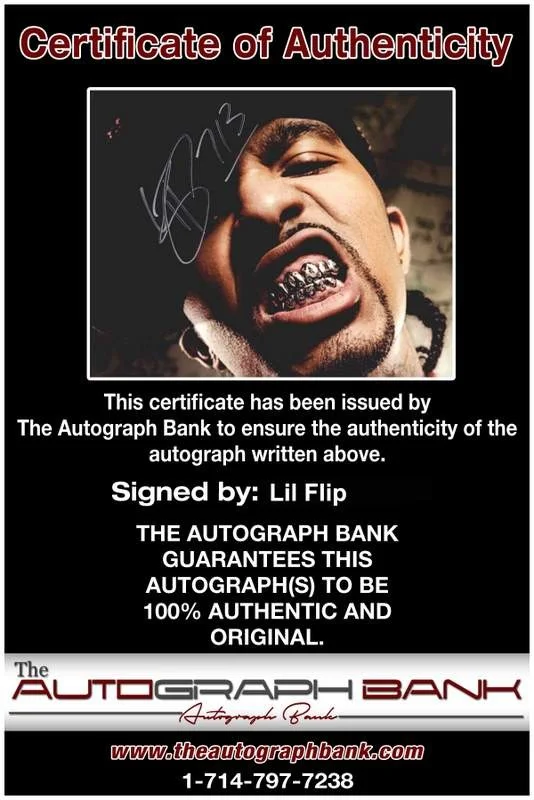 Lil Flip — Lil Flip authentic signed rap 8x10 photo W/Certificate Autographed (A0858), image 2