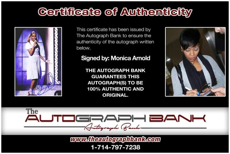 Monica Arnold — Monica Arnold authentic signed rap 8x10 photo W/Certificate Autographed (A00201), image 2