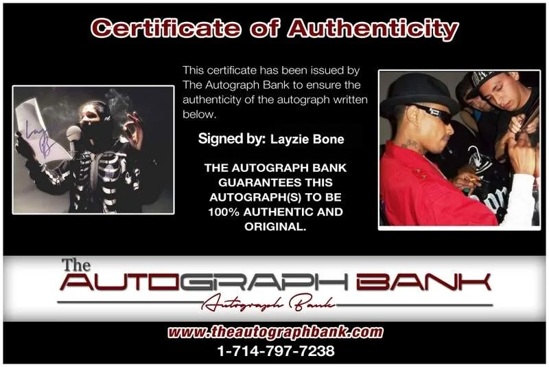Layzie Bone — Layzie Bone Thugs N Harmony signed rap 8x10 photo W/Cert Autographed (A0822), изображение 2