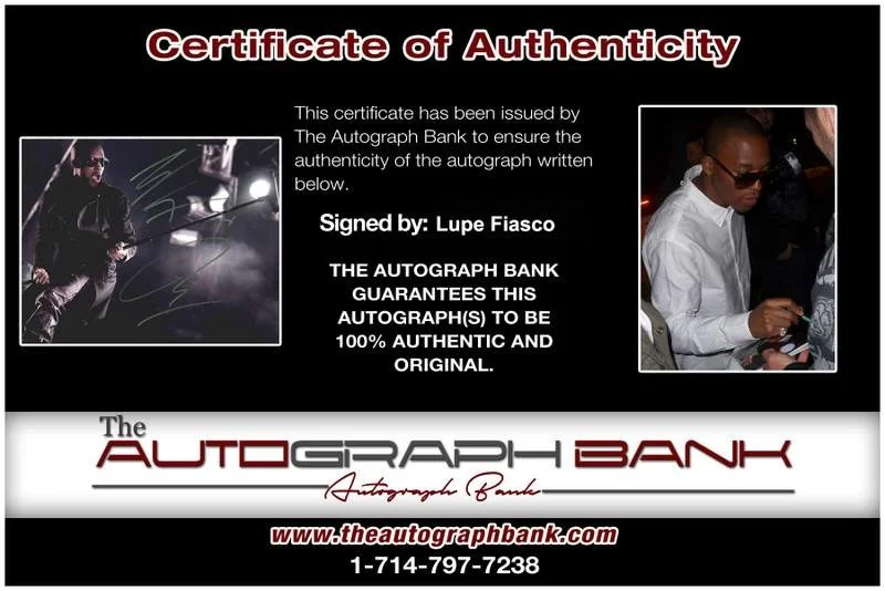 Lupe Fiasco — Lupe Fiasco authentic signed rap 8x10 photo W/Certificate Autographed (A0891), изображение 2