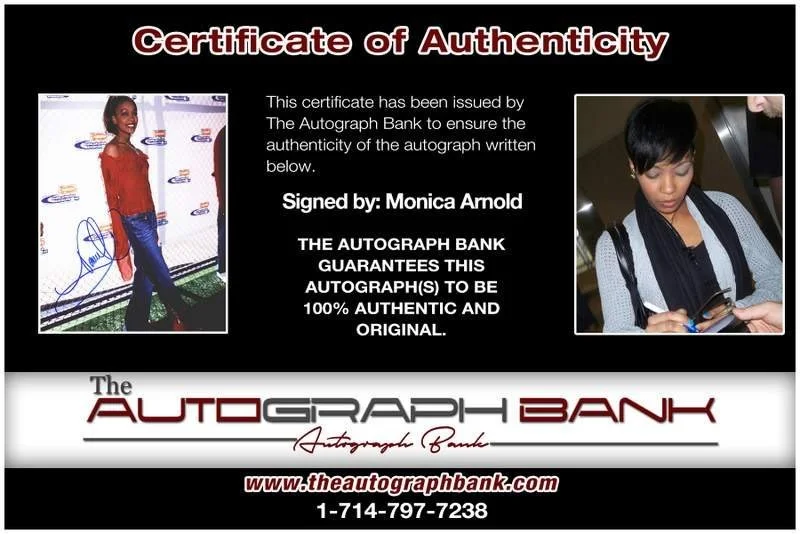 Monica Arnold — Monica Arnold authentic signed rap 8x10 photo W/Certificate Autographed (A00167), image 2