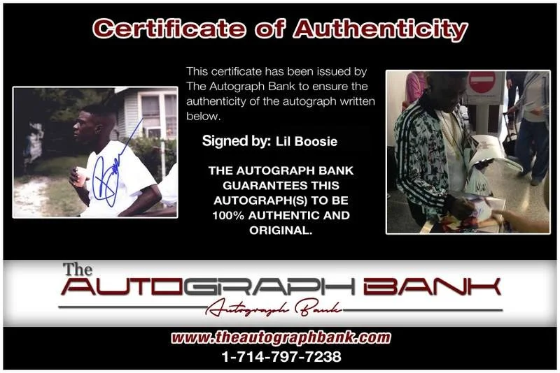 Lil Boosie — Trill ENT Lil Boosie signed rap 8x10 photo W/Certificate Autographed (A0853), изображение 2