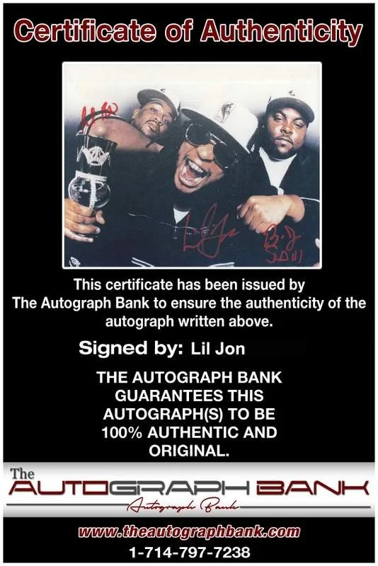Lil Jon — Lil Jon authentic signed rap 8x10 photo W/Certificate Autographed (A0866), image 2