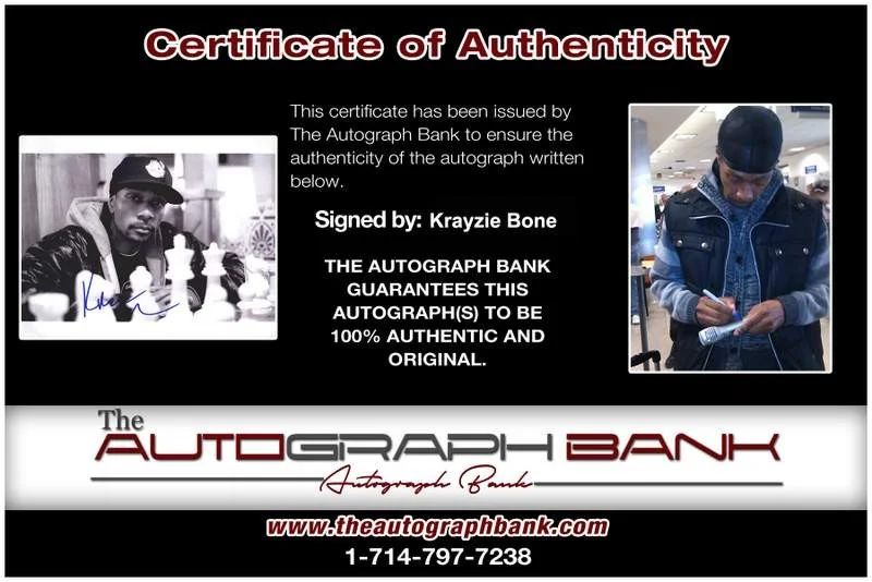 Krayzie Bone — Thugs N Harmony Krayzie Bone signed rap 8x10 photo W/Cert Autographed (A0741), изображение 2