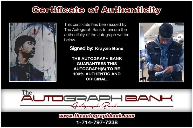 Krayzie Bone — Thugs N Harmony Krayzie Bone signed rap 8x10 photo W/Cert Autographed (A0697), изображение 2