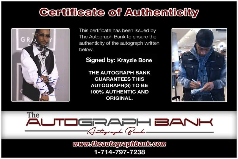 Krayzie Bone — Thugs N Harmony Krayzie Bone signed rap 8x10 photo W/Cert Autographed (A0717), изображение 2
