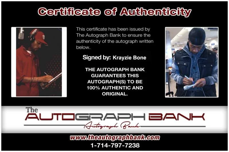 Krayzie Bone — Thugs N Harmony Krayzie Bone signed rap 8x10 photo W/Cert Autographed (A0744), изображение 2