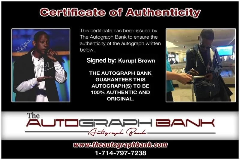 Kurupt — Death Row Kurupt authentic signed rap 8x10 photo W/Certificate Autographed A0773, image 2