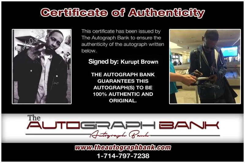 Kurupt — Death Row Kurupt authentic signed rap 8x10 photo W/Certificate Autographed A0761, image 2