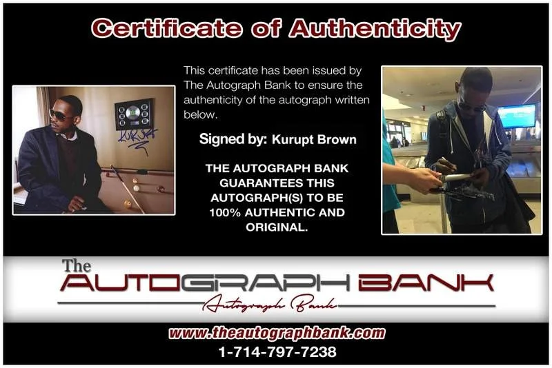 Kurupt — Death Row Kurupt authentic signed rap 8x10 photo W/Certificate Autographed A0757, изображение 2