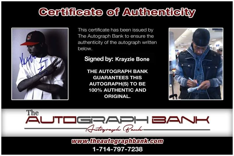 Krayzie Bone — Thugs N Harmony Krayzie Bone signed rap 8x10 photo W/Cert Autographed (A0685), изображение 2