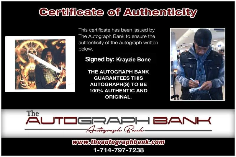 Krayzie Bone — Thugs N Harmony Krayzie Bone signed rap 8x10 photo W/Cert Autographed (A0728), image 2