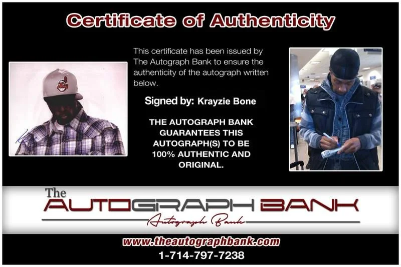 Krayzie Bone — Thugs N Harmony Krayzie Bone signed rap 8x10 photo W/Cert Autographed (A0737), изображение 2