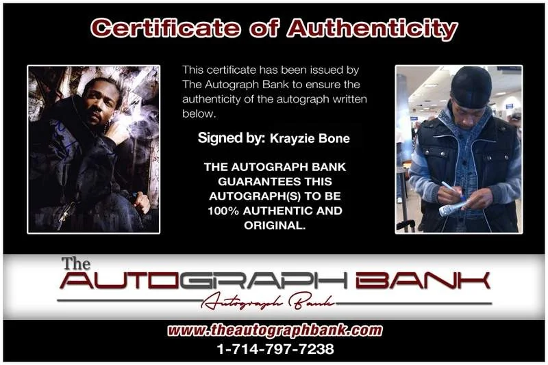 Krayzie Bone — Thugs N Harmony Krayzie Bone signed rap 8x10 photo W/Cert Autographed (A0689), изображение 2