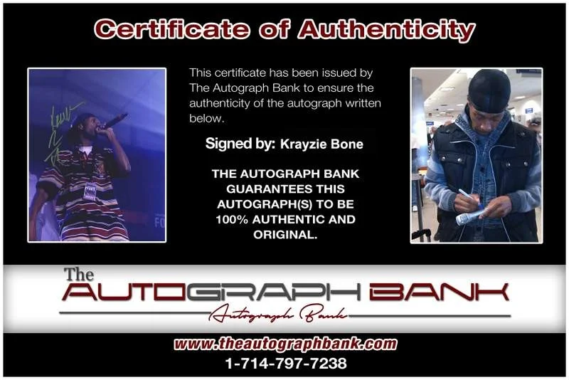 Krayzie Bone — Thugs N Harmony Krayzie Bone signed rap 8x10 photo W/Cert Autographed (A0704), изображение 2