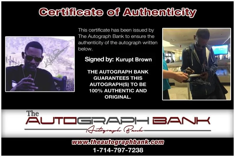 Kurupt — Death Row Kurupt authentic signed rap 8x10 photo W/Certificate Autographed A0762, изображение 2