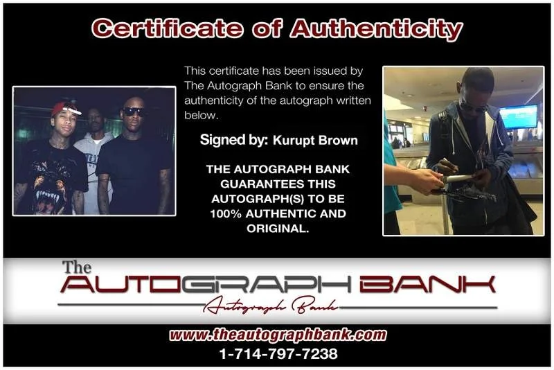 Kurupt — Death Row Kurupt authentic signed rap 8x10 photo W/Certificate Autographed A0768, изображение 2