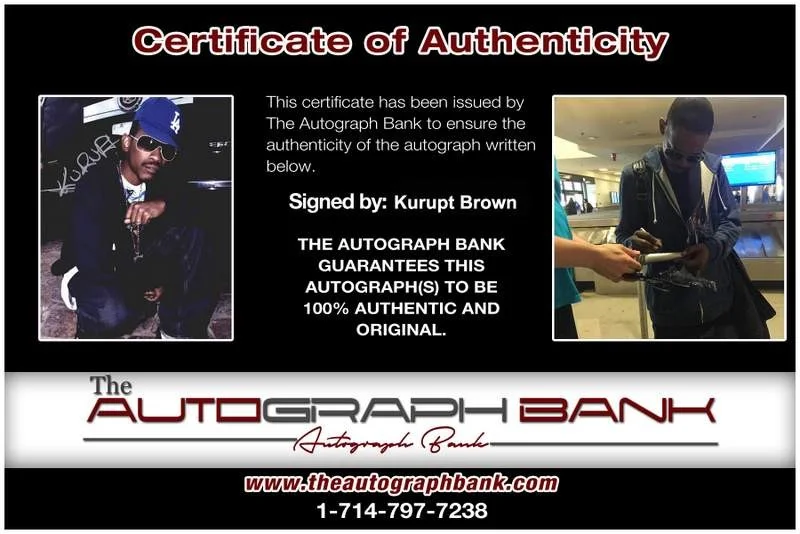 Kurupt — Death Row Kurupt authentic signed rap 8x10 photo W/Certificate Autographed A0754, изображение 2