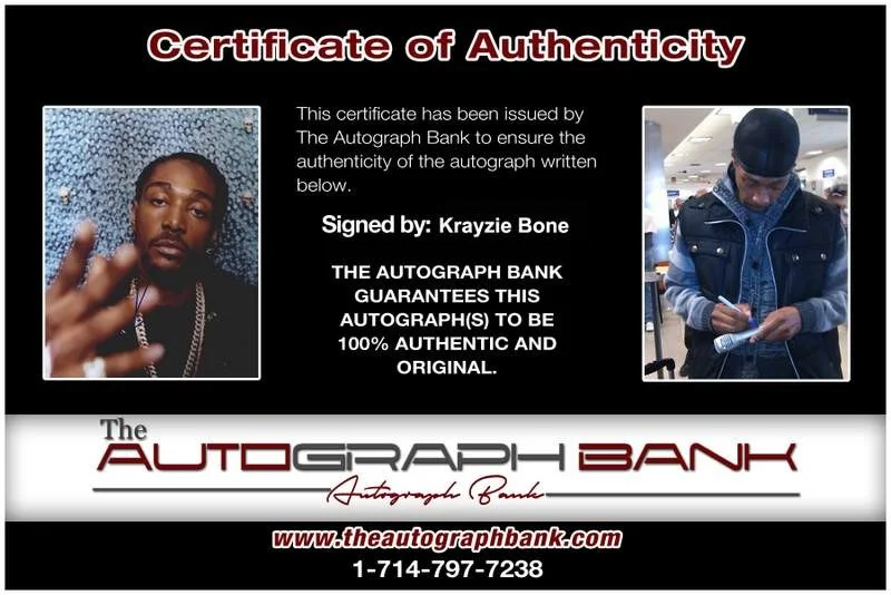 Krayzie Bone — Thugs N Harmony Krayzie Bone signed rap 8x10 photo W/Cert Autographed (A0691), изображение 2