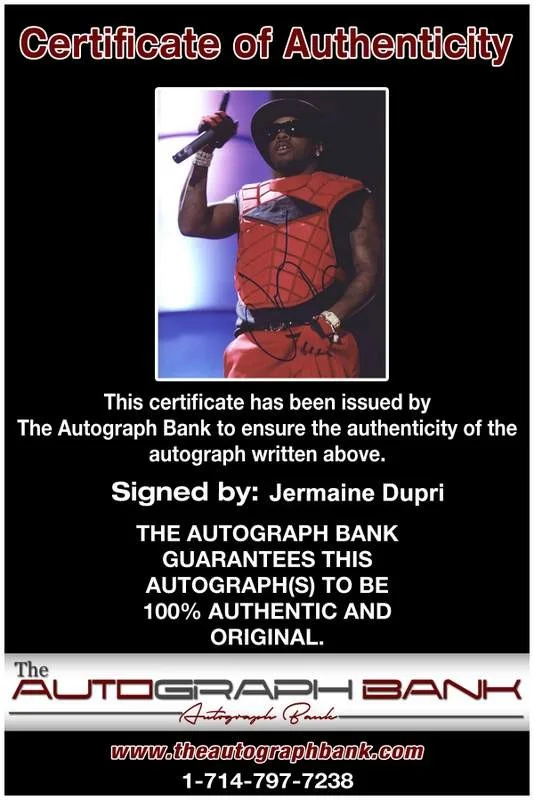 Jermaine Dupri — Jermaine Dupri authentic signed rap 8x10 photo W/Certificate Autographed (A0623), изображение 2