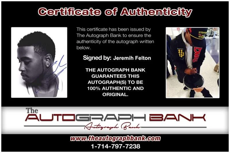 Jeremih — Jeremih Felton authentic signed rap 8x10 photo W/Certificate Autographed (A0621), image 2
