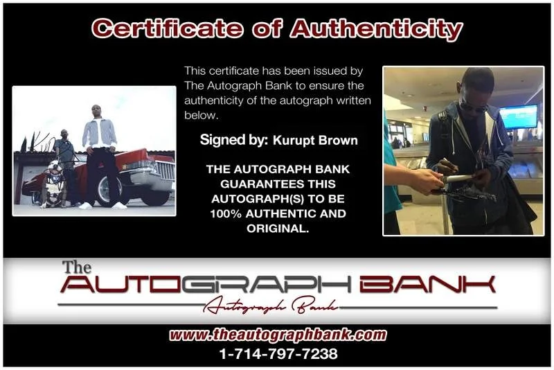 Kurupt — Death Row Kurupt authentic signed rap 8x10 photo W/Certificate Autographed A0769, изображение 2
