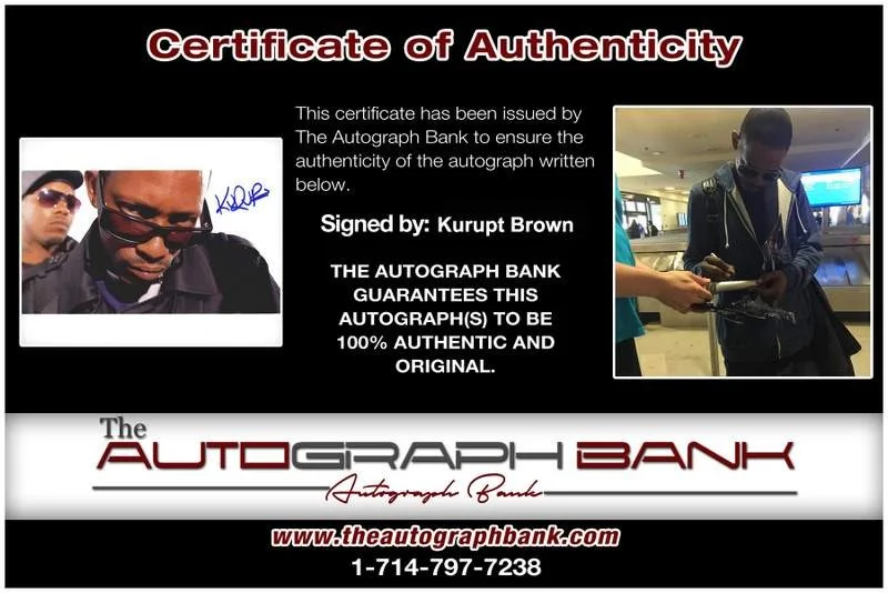 Kurupt — Death Row Kurupt authentic signed rap 8x10 photo W/Certificate Autographed A0765, image 2