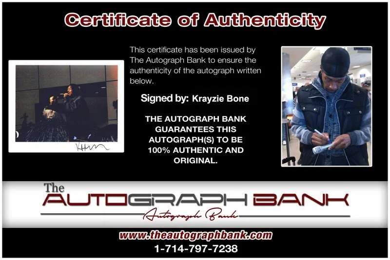 Krayzie Bone — Thugs N Harmony Krayzie Bone signed rap 8x10 photo W/Cert Autographed (A0729), изображение 2